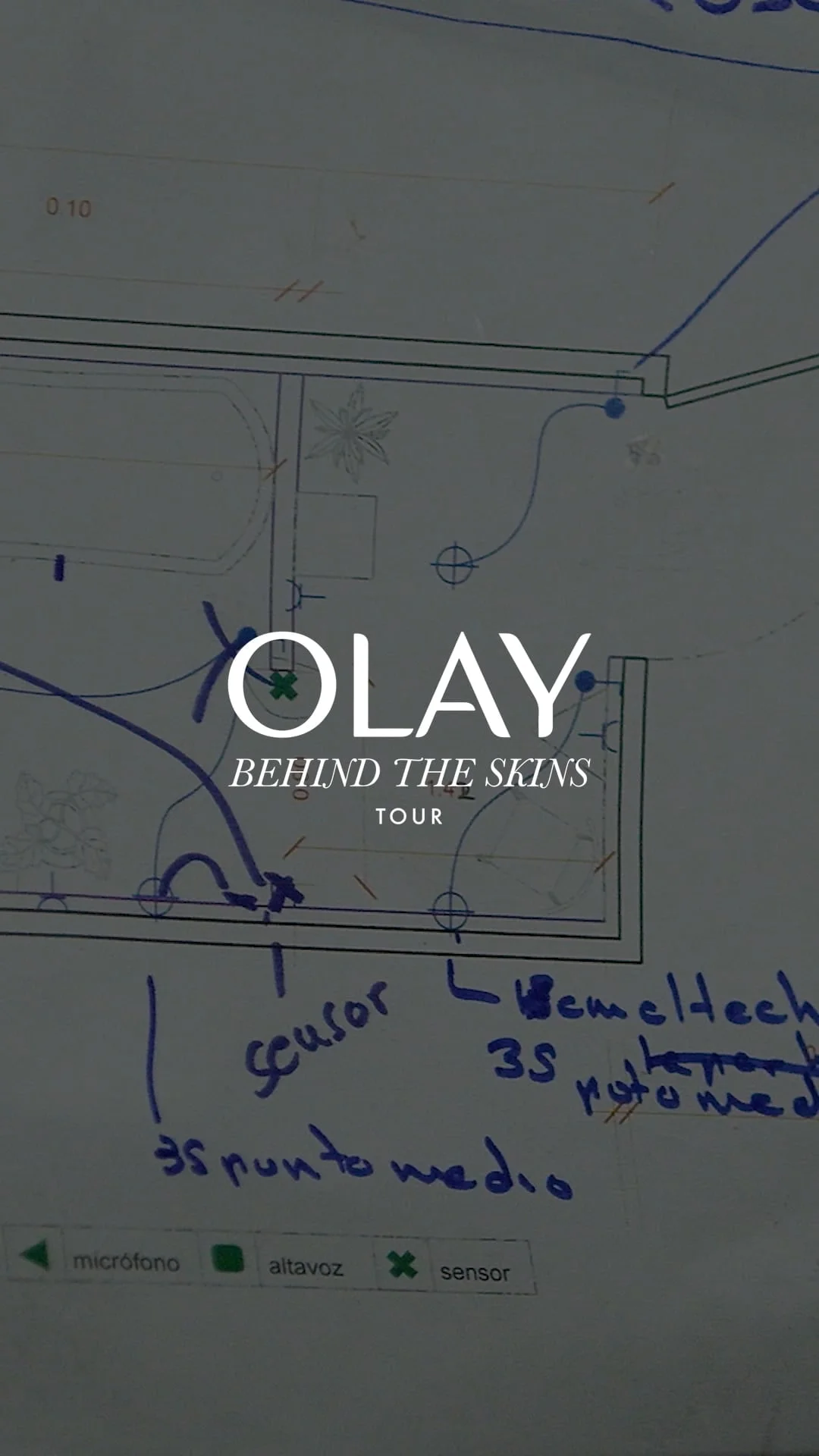 Still from Olay — Behind the Skins tour